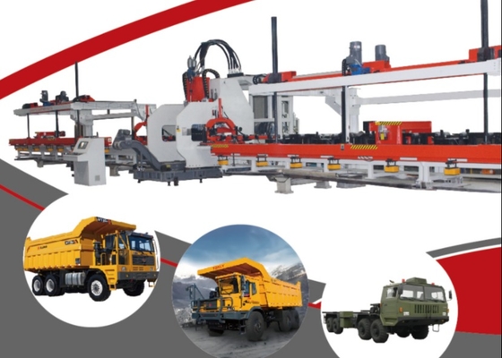 120トン公称力CNCプレートパンチング生産ライン、トラックフラットビーム用25モジュール
