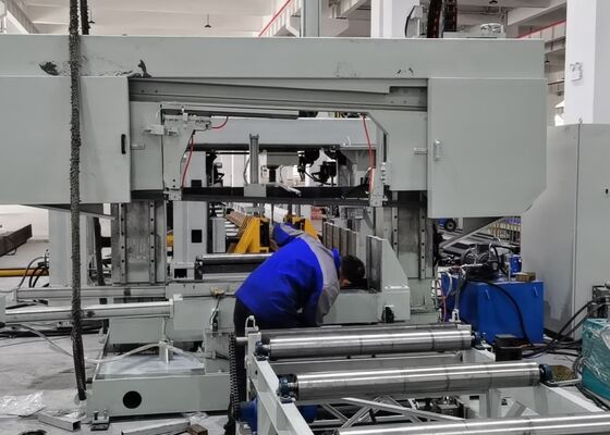 BT40 主軸 CNC 3D ビーム穴あけマーキングマシンライン PLC 制御方式