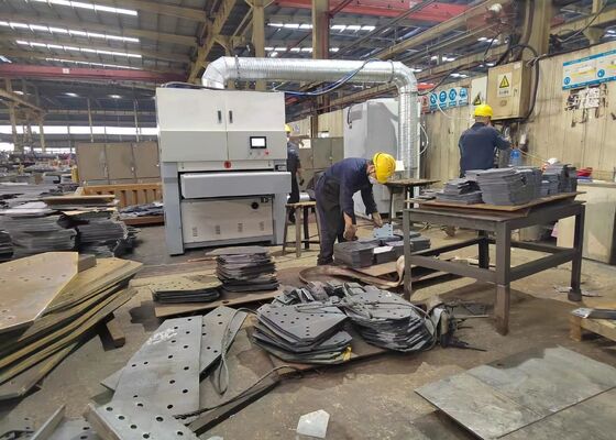 Steel Structure Fabrication Equipment Metal Plate Polishing Machine Transmission Tower Manufacturing