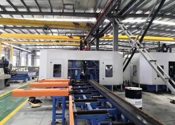 橋梁建設産業溝形鋼のための CNC ビームの穴あけおよび鋸盤ライン