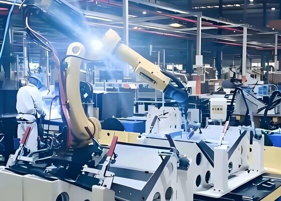 溶接火花付き 標準ロボット溶接作業ステーション エンジニアリング機械 造船