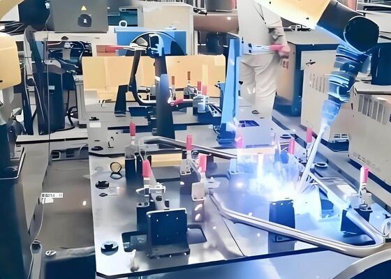 溶接火花付き 標準ロボット溶接作業ステーション エンジニアリング機械 造船