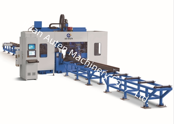 2000～13000mm梁長CNC H形鋼ドリルマシン 2KWサーボモーター ドリル送り