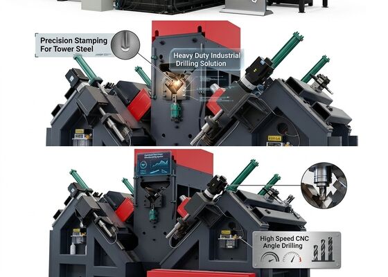 モデル JNC2532 配給チャネル付きのCNCアングル鋼穴掘りマーク加工ライン